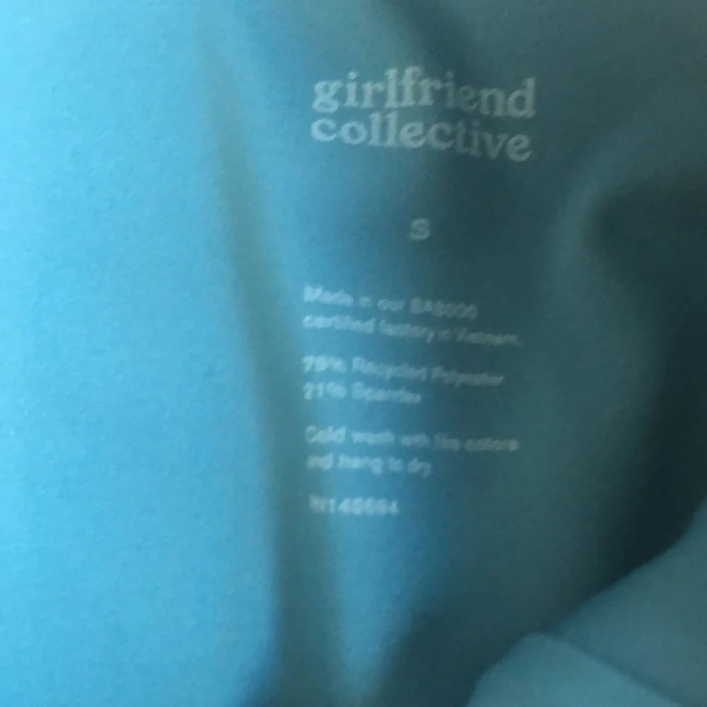 Girlfriend Collective Leggings aqua Turquoise teal color - Picture 7 of 13
